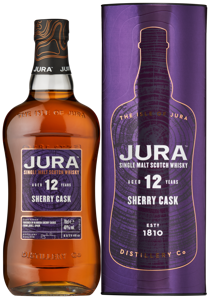 Large Jura 12Yo Sherry Cask Bottle And Tube Front Cut Out
